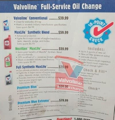 Make Valvoline Instant Oil Change at 800 Western Ave. . Oil change price at valvoline